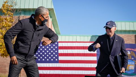 Obama en Michigan junto a Biden.