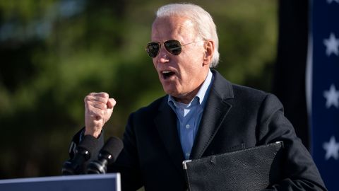 Joe Biden en un acto de campaña.