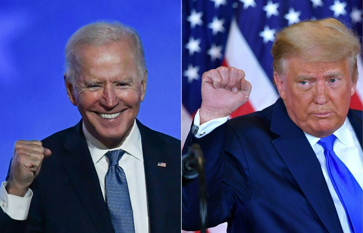 El presidente electo Joe Biden y el presidente saliente Donald Trump. 