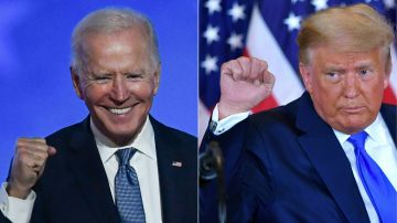 El presidente electo Joe Biden y el presidente saliente Donald Trump.