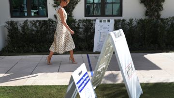 Melania Trump votó en Palm Beach.