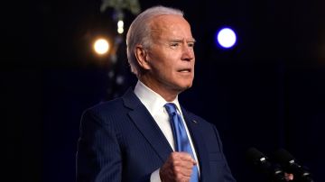 Joe Biden en un discurso desde Wilmington, Delaware, el 6 de noviembre.