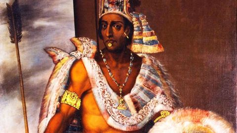 Retrato de Moctezuma II (1466-1520) atribuido a Antonio Rodríguez (1636-1691).