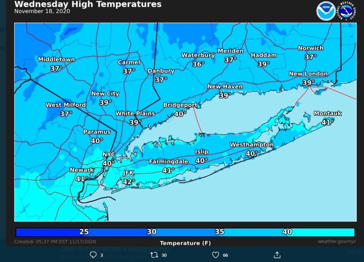 el clima de hoy en nueva york