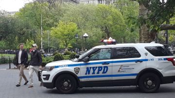 NYPD en Washington Square Park.