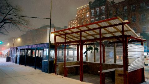 Un manto blanco cubrió a NYC con la tormenta.