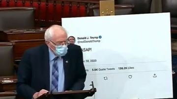 El senador Bernie Sanders ha defendido el voto por incremento a ayuda directa a familias.