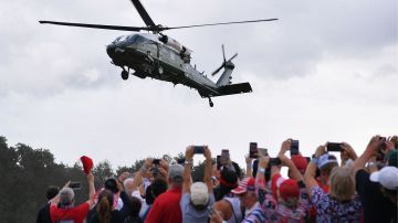 Trump saldría en el helicóptero presidencial a primera hora.
