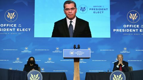 El fiscal general Xavier Becerra agradeció la nominación al HHS.