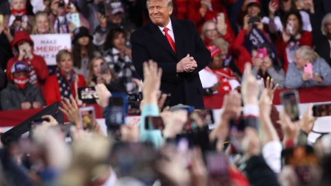 El presidente Trump durante su reciente mitin en Georgia.