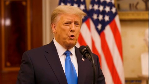 Donald Trump en su último discurso.