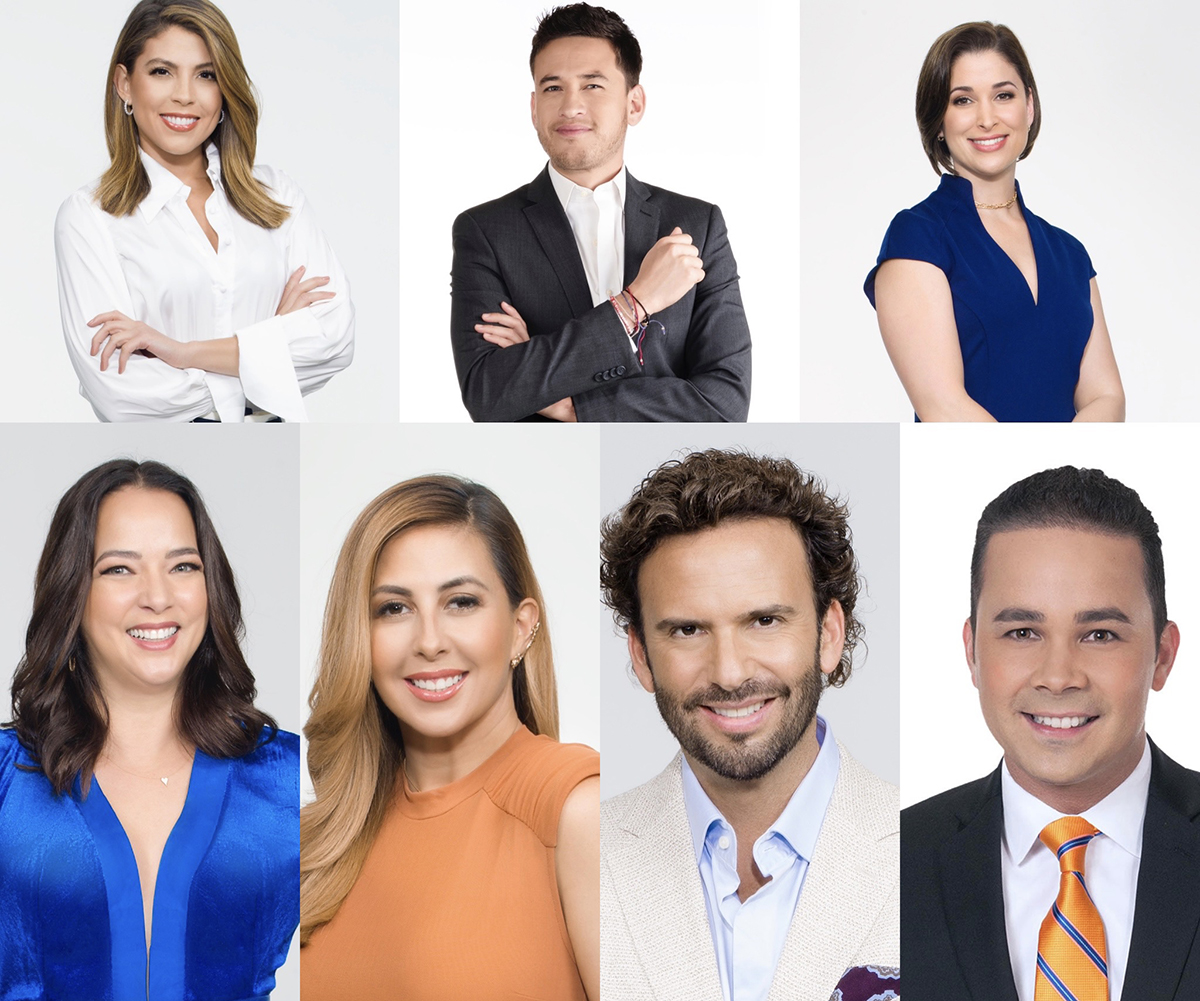 Ellos son los presentadores de Hoy Día, programa matutino de Telemundo.