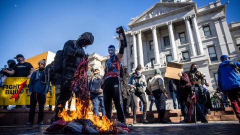 Protesta Antifa toma de posesion de Biden