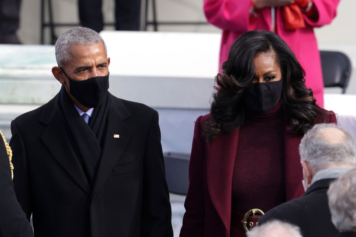 Barack y Michelle Obama en la ceremonia de posesión de Joe Biden.