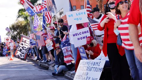 Donald Trump llega a West Palm Beach Florida