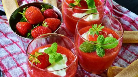Postre de fresa