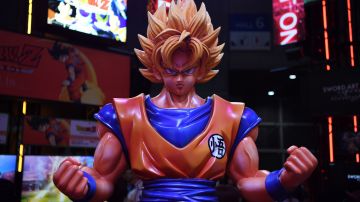 Dragon Ball Z character Son Guoku is seen at a promotional booth for the video game "Dragon Ball Z: Kakarot" during the Tokyo Game Show in Makuhari, Chiba Prefecture on September 12, 2019. (Photo by CHARLY TRIBALLEAU / AFP)        (Photo credit should read CHARLY TRIBALLEAU/AFP via Getty Images)