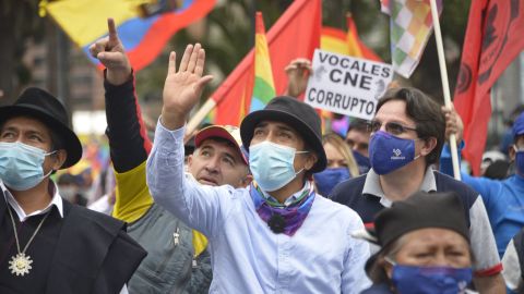 El candidato Yaku Pérez denunció fraude.