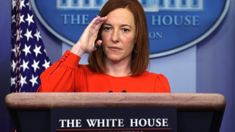 Jen Psaki, portavoz de la Casa Blanca.