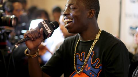 NEW YORK, NY - OCTOBER 30:  Rapper Bobby Shmurda is interviewed at Power 105.1's Powerhouse 2014 at Barclays Center of Brooklyn on October 30, 2014 in New York City.  (Photo by Neilson Barnard/Getty Images for Power 105.1)