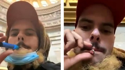 Greg Rubenacker fumando en el Congreso