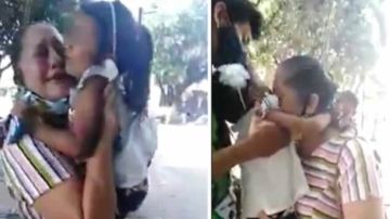 VIDEO: Niña es arrebatada de mujer que la adoptó para devolverla a papás que la abandonaron