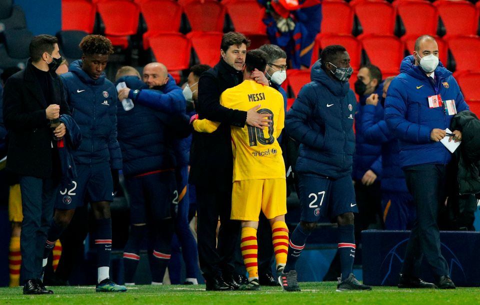 Lionel Messi abrazó al DT del París Saint-Germain, equipo ...