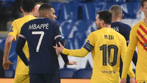 Kylian Mbappé y Lionel Messi