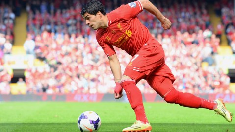 Luis Suárez jugando para el Liverpool