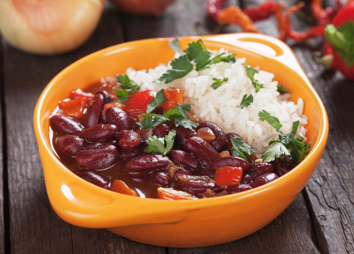 Frijoles con arroz