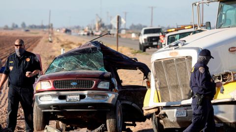 Accidente indocumentados camion California