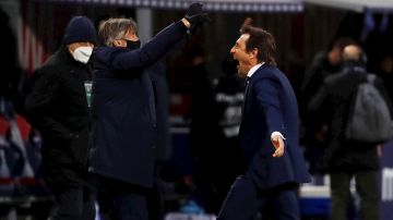El técnico de Inter estalló en alegría este sábado.