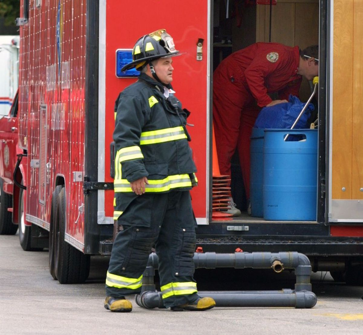 Imagen de un bombero en el estado de Illinois.