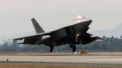 Un casa F-22 de la Fuerza Aérea.