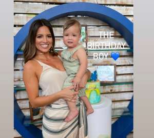 Pamela Silva y el padre de Ford juntos en el primer cumpleaños del pequeño