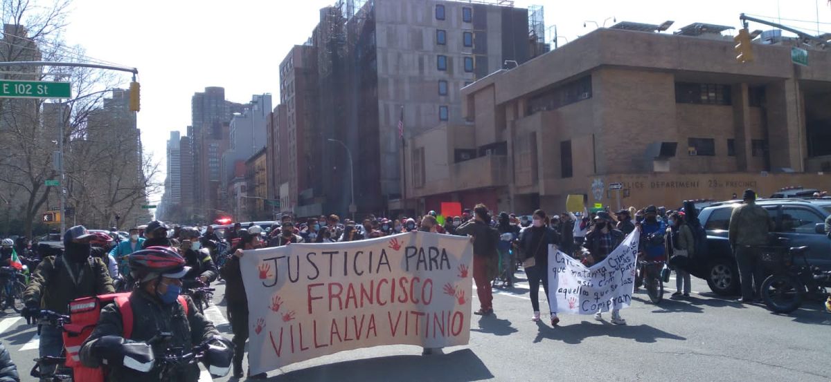 Manifestación para exigir justicia por la muerte de Francisco Villava. 