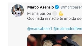 Los jugadores del Real Madrid apoyaron a su compañera del equipo femenino.