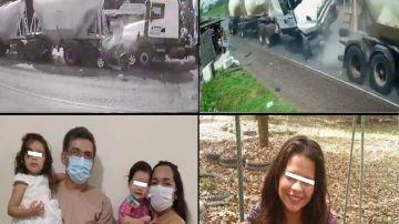 VIDEO: Familia entera muere aplastada por fatal choque entre camiones de carga