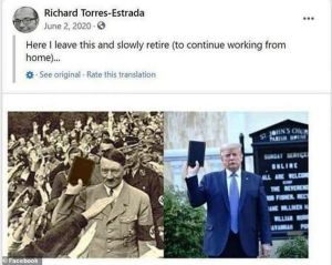 Removieron a alto funcionario latino en El Pentágono tras escándalo por comparar a Trump con Hitler en Facebook