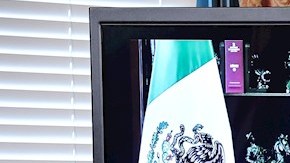 US Vice President Kamala Harris speaks during a virtual bilateral meeting with Mexican President Andres Manuel Lopez Obrador, in the Vice President's Ceremonial Office in the Eisenhower Executive Office Building on the White House campus in Washington, DC, USA, 07 May 2021. (Estados Unidos) EFE/EPA/OLIVER CONTRERAS / POOL