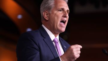 WASHINGTON, DC - DECEMBER 05:  U.S. House Minority Leader Rep. Kevin McCarthy (R-CA) speaks during his weekly news conference December 5, 2019 on Capitol Hill in Washington, DC. McCarthy discussed the impeachment inquiry against President Donald Trump.  (Photo by Alex Wong/Getty Images)