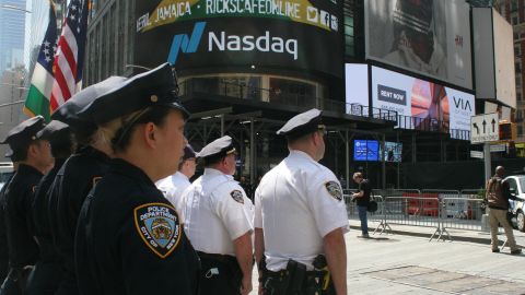 Presencia policial en Times Square, NYC.