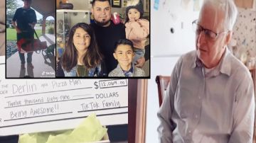 VIDEO: Familia latina recauda $12,000 dólares para abuelito de 89 años que tiene que trabajar repartiendo pizzas para pagar facturas