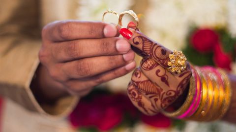 Boda en avión en India