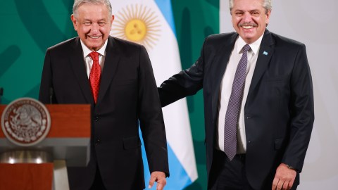 AMLO y Alberto Fernández.