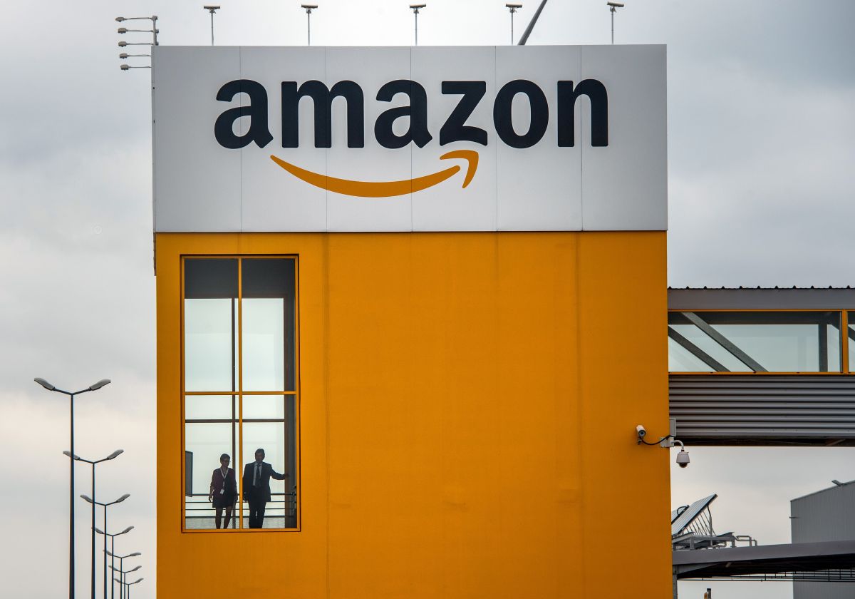 A photo taken on April 11, 2015 in Lauwin-Planque, northern France, shows a site of the Amazon electronic commerce company.  AFP PHOTO PHILIPPE HUGUEN (Photo by Philippe HUGUEN / AFP)        (Photo credit should read PHILIPPE HUGUEN/AFP via Getty Images)