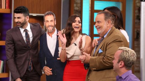 Karina Banda en El Gordo y la Flaca junto a Raúl de Molina y Jomari Goyso.