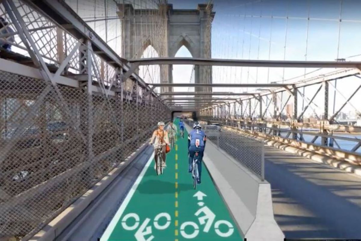 Los dos carriles para bicicletas, uno en cada sentido, estarán protegidos por una barrera. 