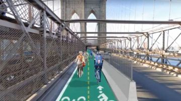 Los dos carriles para bicicletas, uno en cada sentido, estarán protegidos por una barrera.