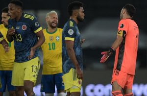 Video: tensa discusión entre Neymar y Miguel Borja al final del polémico Brasil-Colombia